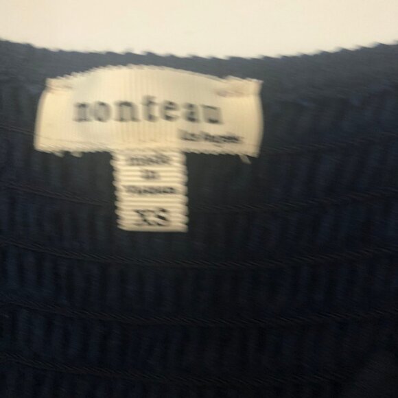 Linen Blend Wide Leg Cropped Overalls Monteau - Picture 6 of 7